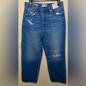 Distressed 90’s Style Blue Jeans